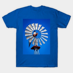 "Windmill Against Royal Blue Sky" T-Shirt